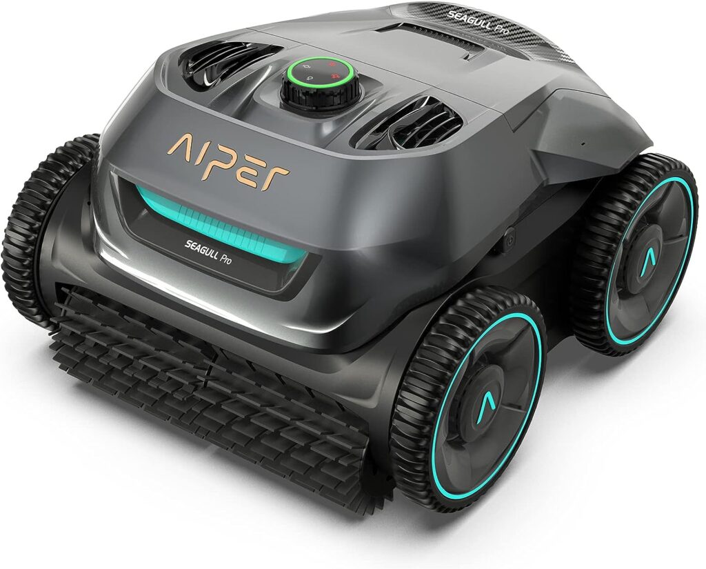 (2023 Upgrade) AIPER Seagull Pro Cordless Robotic Pool Cleaner, Wall Climbing Pool Vacuum Lasts up to 180 Mins, Quad-Motor System, Smart Navigation, Ideal for Above/In-Ground Pools up to 3,200 Sq.ft