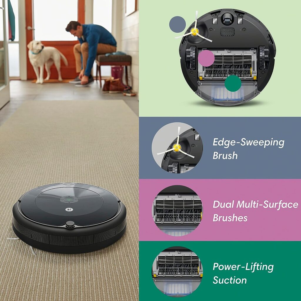 iRobot Roomba 694 Robot Vacuum-Wi-Fi Connectivity, Personalized Cleaning Recommendations, Works with Alexa, Good for Pet Hair, Carpets, Hard Floors, Self-Charging, Roomba 694