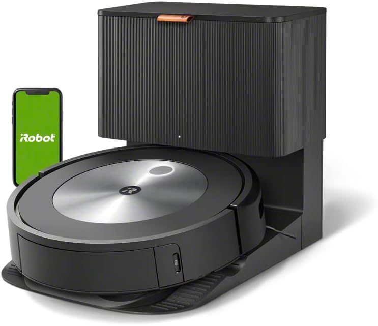 iRobot Roomba j7+ (7550) Self-Emptying Robot Vacuum – Avoids Common Obstacles Like Socks, Shoes, and Pet Waste, Empties Itself for 60 Days, Smart Mapping, Works with Alexa