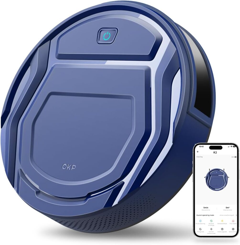 OKP Life K2 Robot Vacuum Cleaner 1800 mAh, Blue