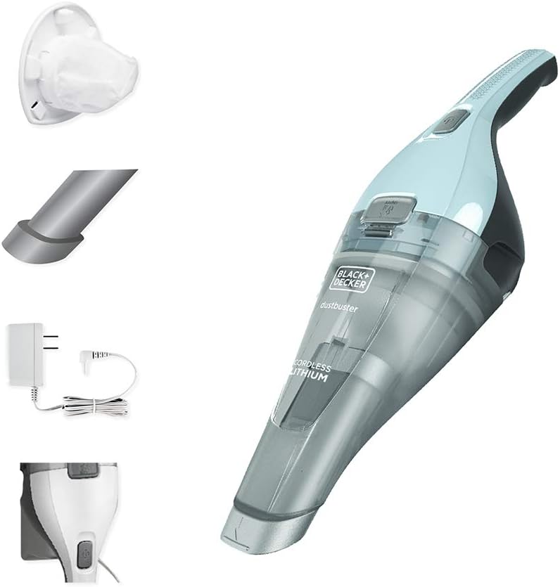 beyond by BLACK+DECKER dustbuster® - Handheld - Cordless, Icy Blue - Mini Vacuum Cleaner (Model Number: HNVC215B12AEV)