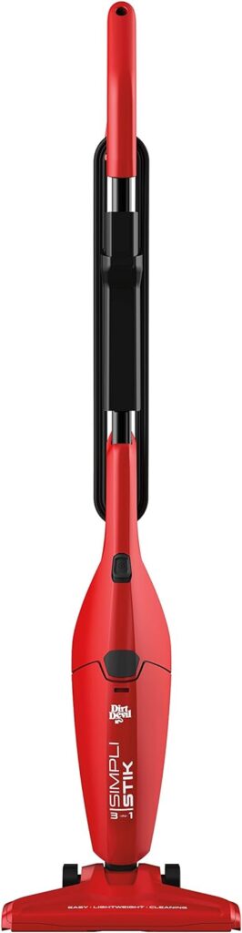 Dirt Devil Simpli-Stik Vacuum Cleaner, 3-in-1 Hand and Stick Vac, Small, Lightweight and Bagless, SD20000RED, Red