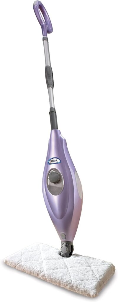 Shark S3501 Steam Pocket Mop Hard Floor Cleaner, With Rectangle Head and 2 Washable Pads, Easy Maneuvering, Quick Drying, Soft-Grip Handle and Powerful Steam, Purple