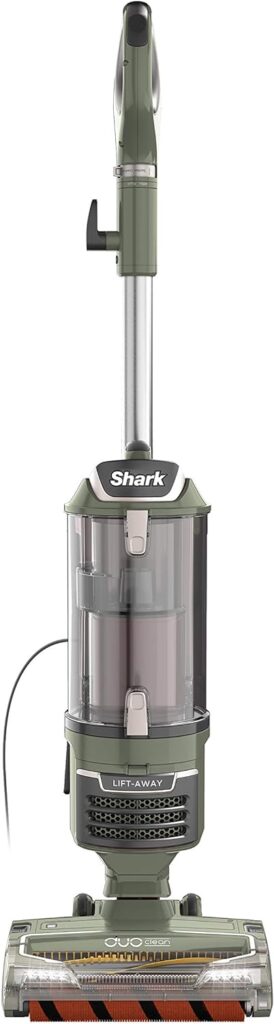 Shark ZU782 Rotator Lift-Away DuoClean Pro Upright Vacuum with Self-Cleaning Brushroll, DuoClean, HEPA Filter, Headlights, Swivel Steering, Upholstery Tool, Pet Power Brush  Crevice Tool, Sage Green