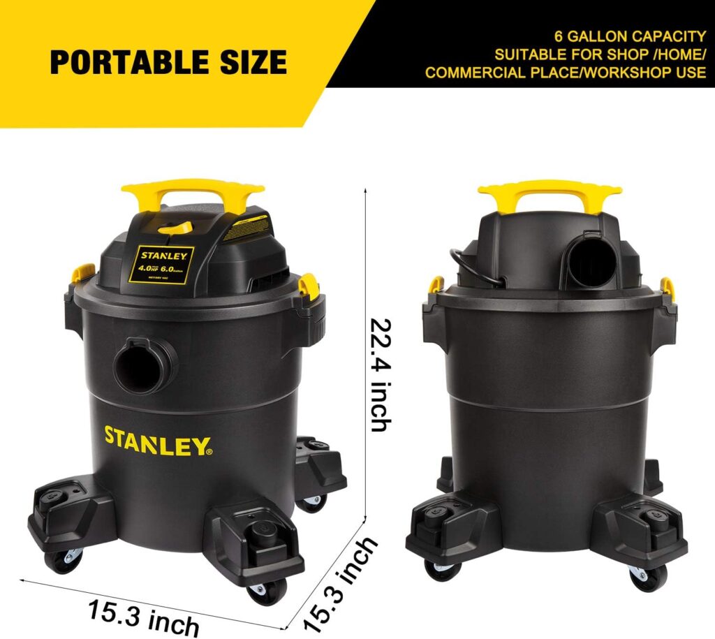 Stanley - SL18116P Wet/Dry Vacuum, 6 Gallon, 4 Horsepower Black