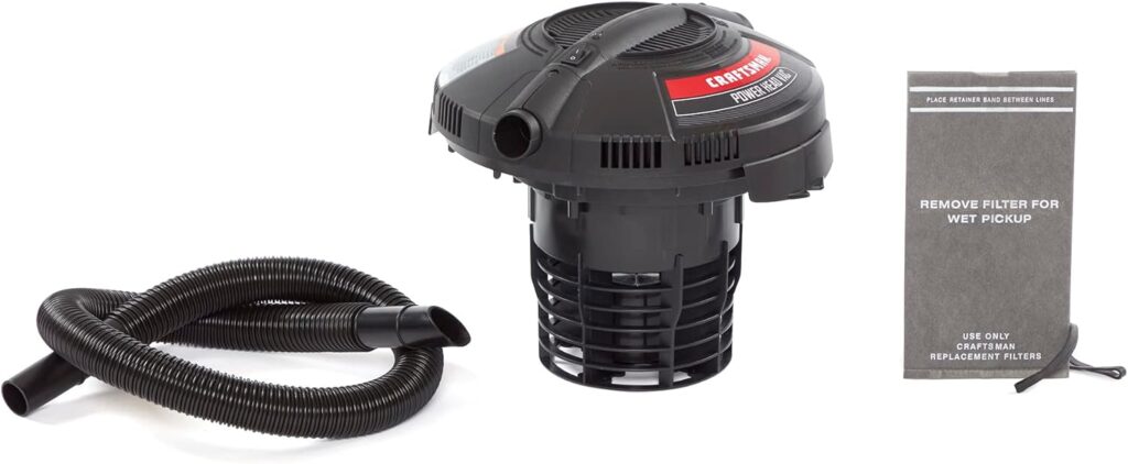 CRAFTSMAN CMXEVBE17678 Wet/Dry Vac Powerhead, 1.75 Peak HP Bucket Vacuum