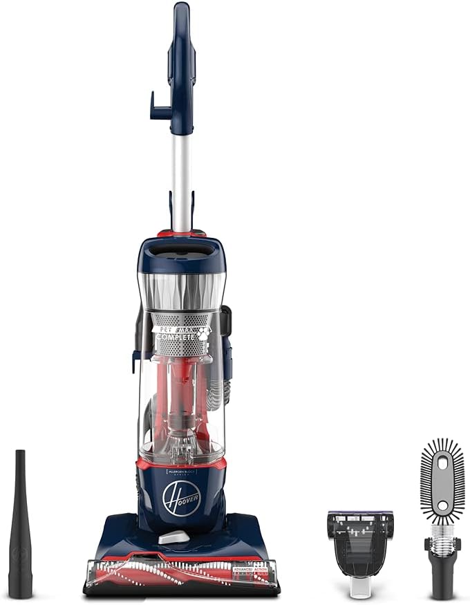 Hoover MAXLife Pet Max Complete, Bagless Upright Vacuum Cleaner, For Carpet and Hard Floor, UH74110, Blue Pearl