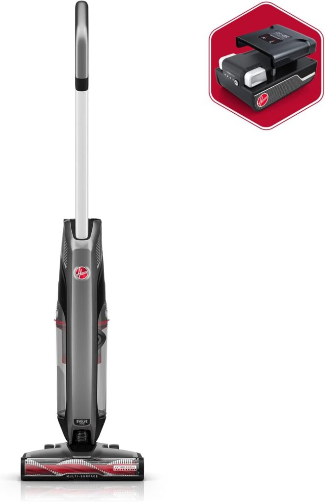 Hoover ONEPWR Evolve Pet Cordless Small Upright Vacuum Cleaner, Lightweight Stick Vac, For Carpet and Hard Floor, BH53422V, Black