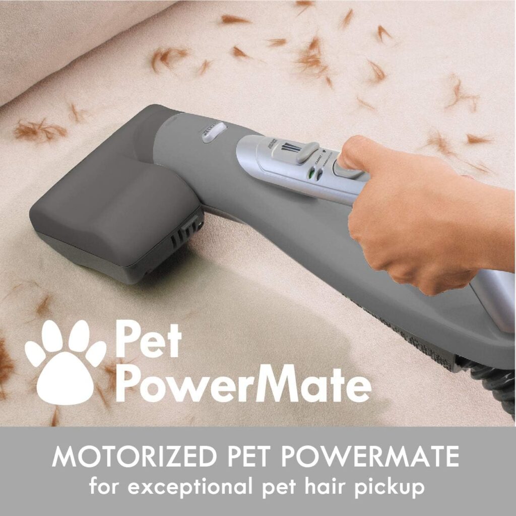 Kenmore Elite 21814 Pet Friendly CrossOver Lightweight Bagged HEPA Canister Vacuum with Pet PowerMate, Extended Telescoping Wand, Retractable Cord, 2 Floor Nozzles, and 4 Cleaning Tools-Silver/Gray