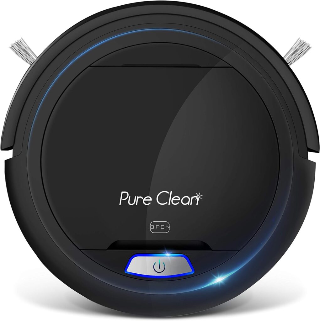 PUCRC26B.9 Automatic Robot Vacuum Cleaner - Robotic Auto Home Cleaning for Clean Carpet Hardwood Floor - Bot Self Detects Stairs - Air Filter Pet Hair Allergies Friendly - Pure Clean