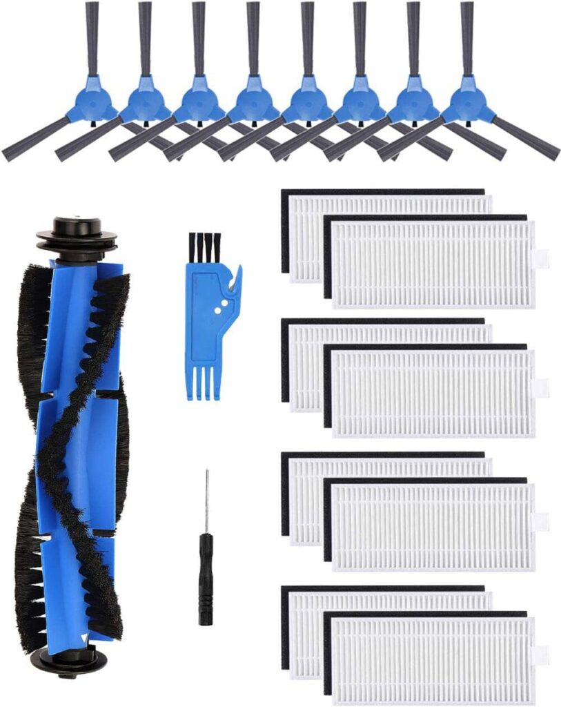 Replacement Parts Compatible with Eufy RoboVac 11S, RoboVac 30, RoboVac 30C, RoboVac 15C, RoboVac 15T, RoboVac 12, RoboVac 35C Accessory Robotic Vacuum Cleaner Filters, Side Brushes,Rolling Brushes