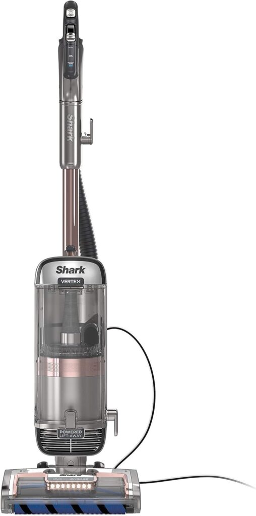 Shark AZ2002 Vertex DuoClean PowerFins Upright Vacuum with Powered Lift-Away Self-Cleaning Brushroll and HEPA Filter, 1 Quart Dust Cup Capacity, Rose Gold (Renewed)