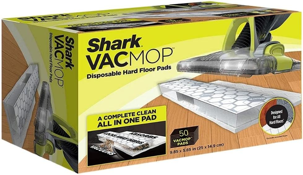 Shark VACMOP Disposable Hard Floor Vacuum and Mop Pad Refills (50 ct)