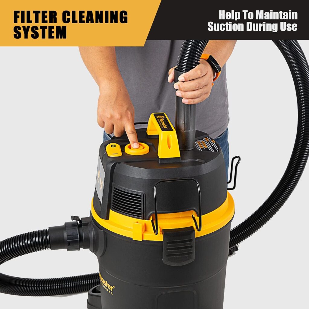 Vacmaster VDK611PF 0201 6-Gallon Wet/Dry Shop Vacuum with Filter Cleaning System