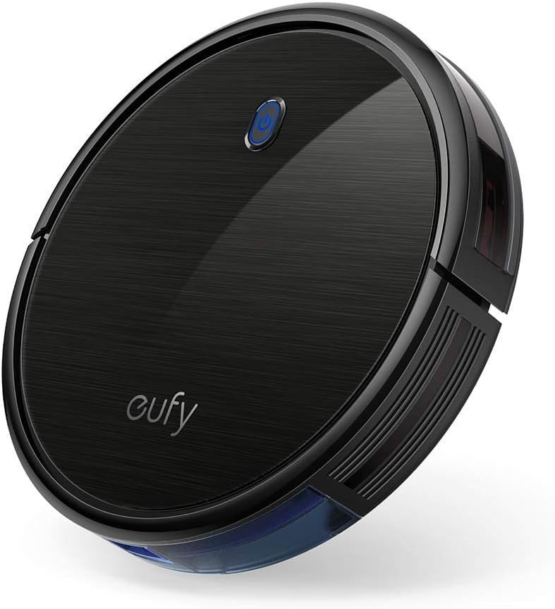 eufy Boost IQ RoboVac 11S (Slim), 1300Pa Strong Suction, Super Quiet, Self-Charging Robotic Vacuum Cleaner, Cleans Hard Floors to Medium-Pile Carpets (Black) (Renewed)