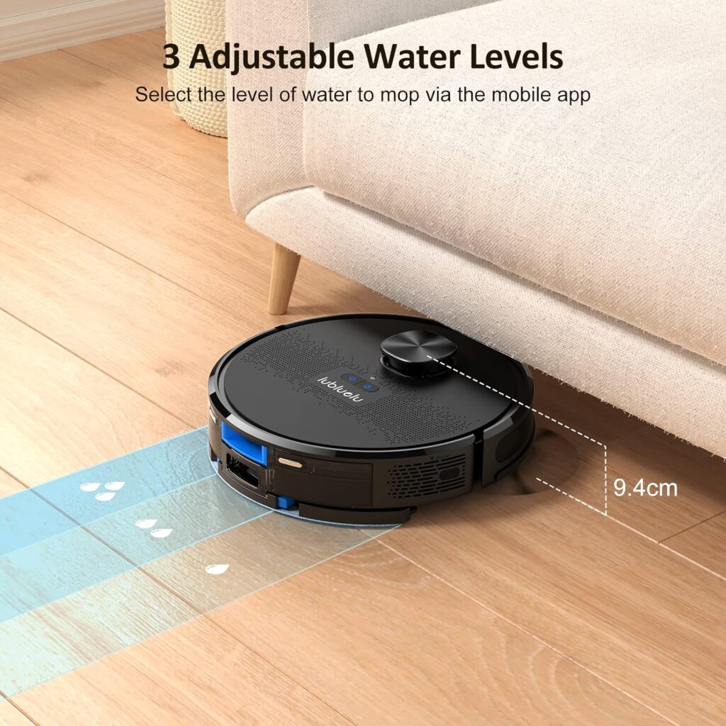 Lubluelu Robot Vacuum and Mop Combo 4000Pa, LiDAR Navigation, 3 in 1 Robotic Vacuum Cleaner with Laser, 5 Smart Mapping,10 No-go Zones, App/Alexa Control, Vacuum Robot for Pet Hair, Carpet, Hard Floor