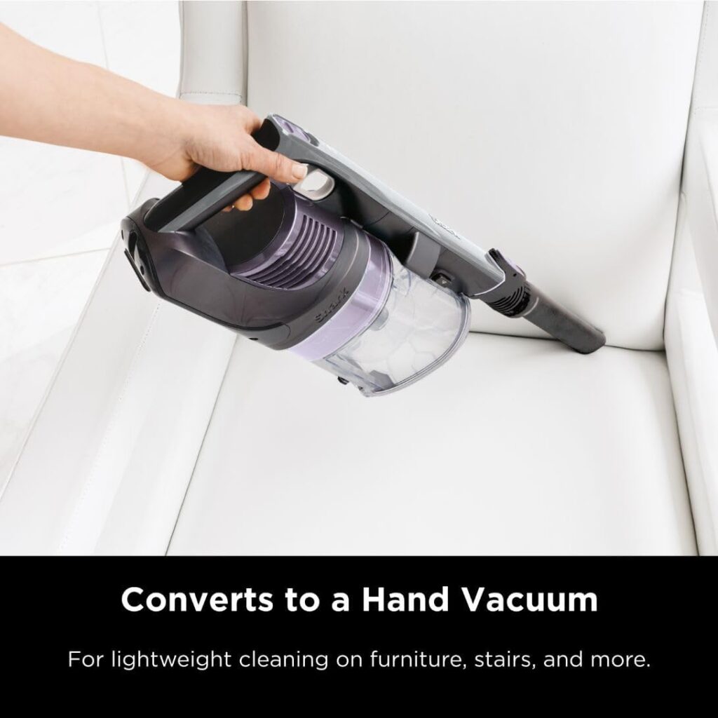 Shark IX141 Pet Cordless Stick Vacuum with XL Dust Cup, LED Headlights, Removable Handheld, Crevice Tool, 40min Runtime, Grey/Iris