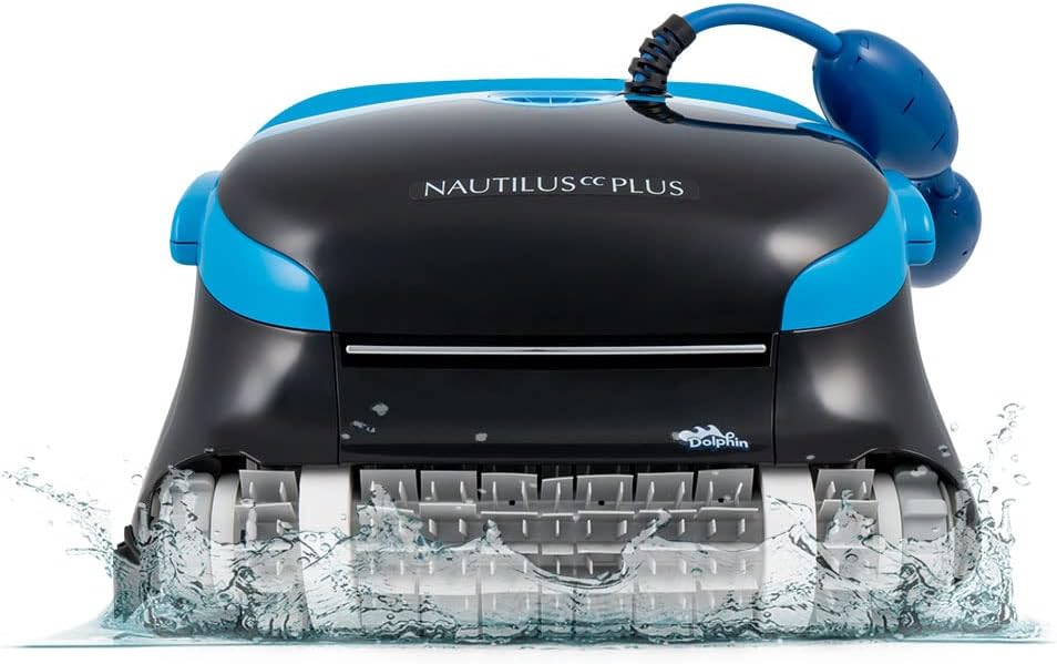 Dolphin Nautilus CC Plus Robotic Pool Vacuum Cleaner — Wall Climbing Capability — Top Load Filters for Easy Maintenance — Ideal for Above/In-Ground Pools up to 50 FT in Length